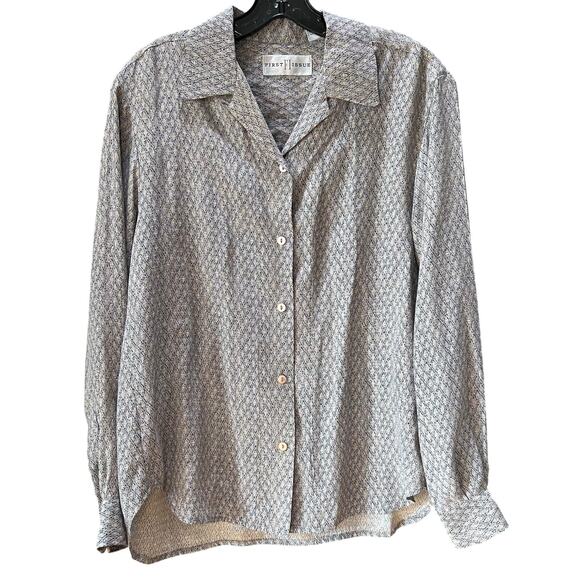 100% Silk First Issue Blouse Vintage Size Small - Picture 1 of 10